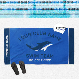 Personalisiertes Royal Navy Schwimmteam Schwimmer Strandtuch