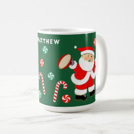 Personalisiertes Rugby Holiday-Geschenk Zwei-Tone- Kaffeetasse
