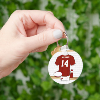 Personalisiertes Rugby Jersey im Schließzimmer Schlüsselanhänger