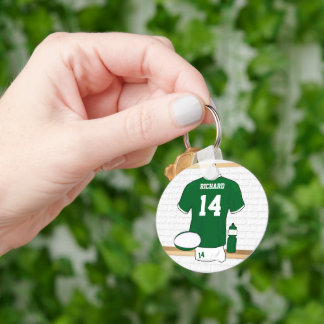 Personalisiertes Rugby Jersey im Schließzimmer Schlüsselanhänger