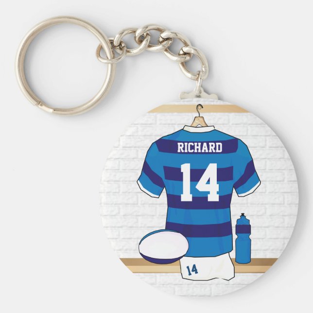 Personalisiertes Rugby Jersey im Schließzimmer Schlüsselanhänger (Vorne)