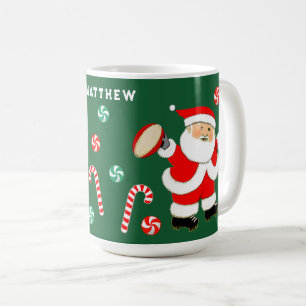 Personalisiertes Rugby-Urlaubsgeschenk Zweifarbige Kaffeetasse