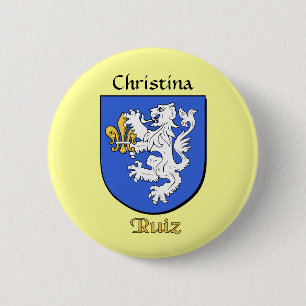 Personalisiertes Ruiz Historisches Schild Button
