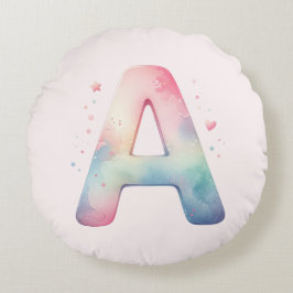 Personalisiertes rundes Kopfkissen "A" Rundes Kissen