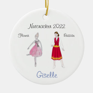Personalisiertes Russisches Trepak/Blume Keepake C Keramik Ornament