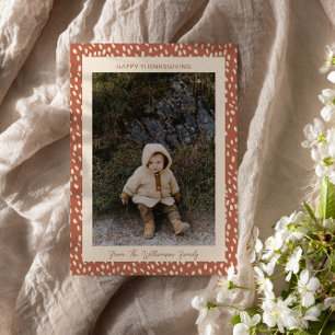 Personalisiertes Rustikales braunes Erntedank Foto Einladung