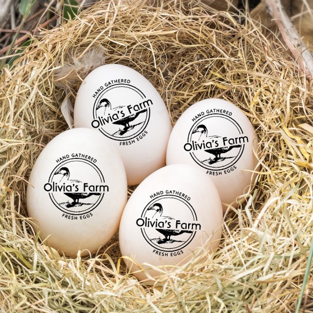 Personalisiertes Rustikales Enteneier Gummistempel (Modern custom farm fresh duck egg rubber stamp)
