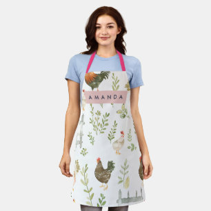 Personalisiertes rustikales Farmhouse-Hühnchen und Schürze