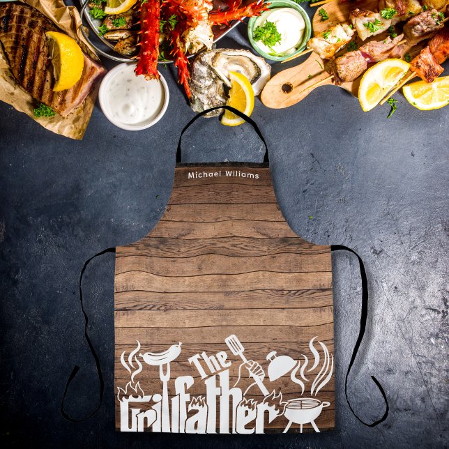 Personalisiertes Rustikales Grillhaus Schürze (Von Creator hochgeladen)