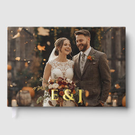 Personalisiertes Rustikales Herbstfoil Gästebuch m