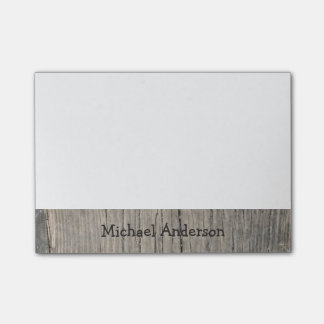 Personalisiertes rustikales Holz Post-it Klebezettel