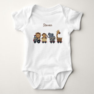 Personalisiertes Safari-Shirt Baby Strampler