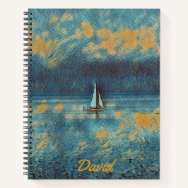 Personalisiertes Sailboat-Notebook Notizbuch