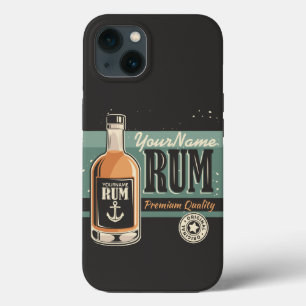 Personalisiertes Sailor Rum Liquor Flasche Retro S Case-Mate iPhone Hülle