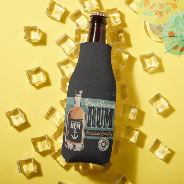 Personalisiertes Sailor Rum Liquor Flasche Retro S Flaschenkühler (In Situ Sommer)
