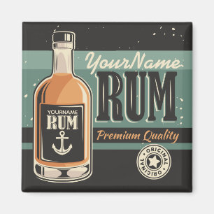 Personalisiertes Sailor Rum Liquor Flasche Retro S Magnet