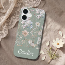 Personalisiertes Salbeigrün Floral 