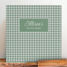 Personalisiertes Salbeigrün-Gingham-Farmhouse-Reze