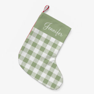Personalisiertes Salbeigrün Kleiner Weihnachtsstrumpf