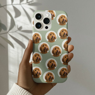 Personalisiertes Salbeigrünes Haustier-Foto Case-Mate iPhone Hülle