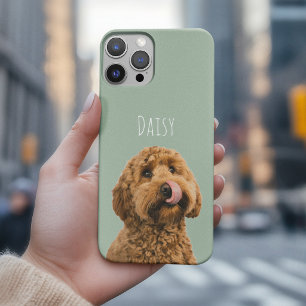 Personalisiertes Salbeigrünes Hunde-Foto Case-Mate iPhone Hülle