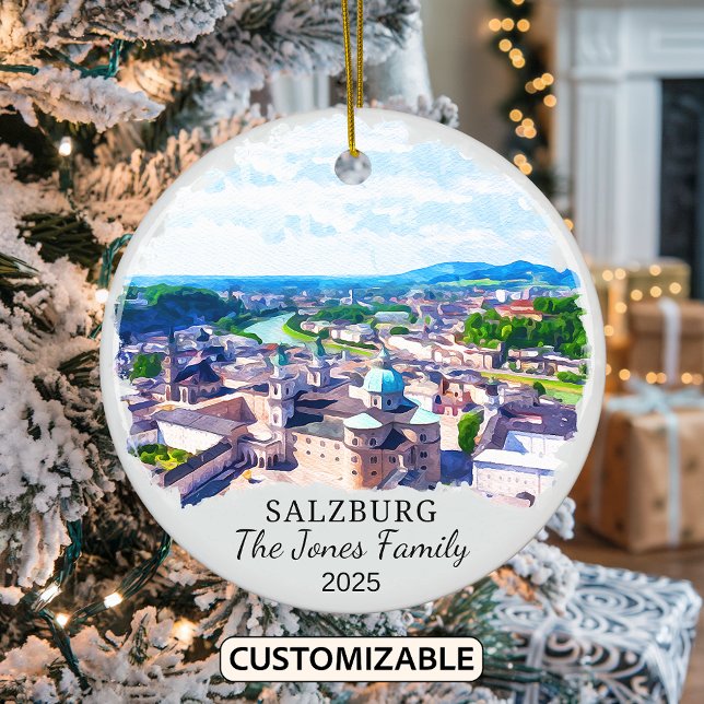 Personalisiertes Salzburger Ornament, Österreich-G Keramik Ornament (Von Creator hochgeladen)