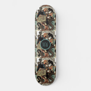 Personalisiertes Samurai- und Serpent-Skateboard Skateboard