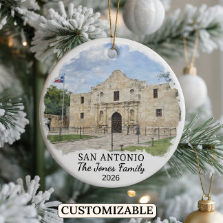 Personalisiertes San Antonio-Ornament, individuell Keramik Ornament