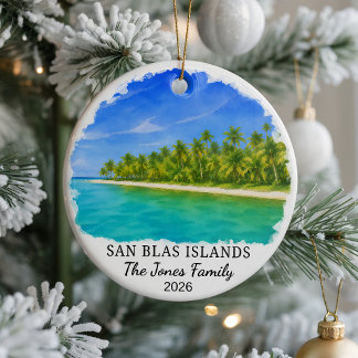 Personalisiertes San Blas Islands Keramik-Ornament Keramik Ornament