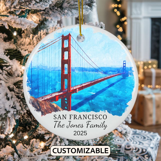 Personalisiertes San Francisco Ornament, Kaliforni Keramik Ornament (Von Creator hochgeladen)