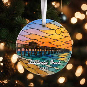 Personalisiertes Sandbridge Beach-Acrylornament, C Ornament