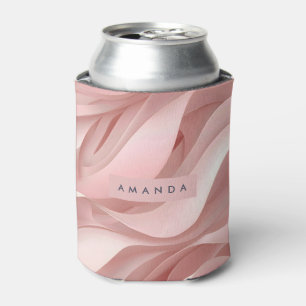 Personalisiertes sanftes Rosa abstraktes Flow-Desi Dosenkühler