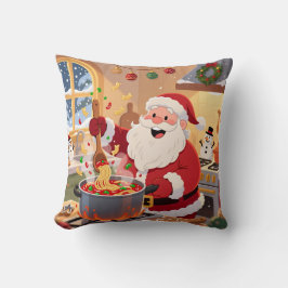 Personalisiertes Santa Chef Pasta Nacht Kissen