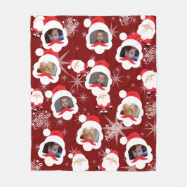 Personalisiertes Santa-FotoCollage Fleecedecke