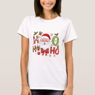 Personalisiertes Santa "Ho Ho Ho" Weihnachts-T-Shi T-Shirt