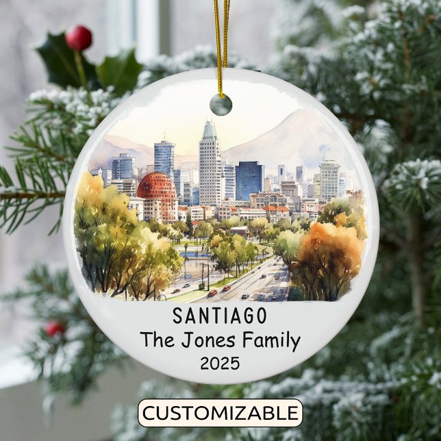 Personalisiertes Santiago Ornament, Chile Keramik Ornament (Von Creator hochgeladen)
