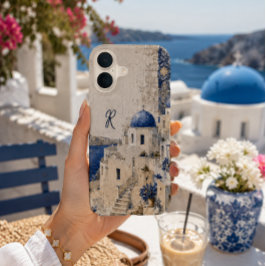 Personalisiertes Santorini Griechenland iPhone 16 Hülle