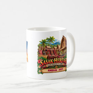 Personalisiertes Sasak-Weben von Lombok Kaffeetasse