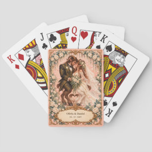 Personalisiertes Satyr-Braut-und-Bräutigam-Hochzei Spielkarten