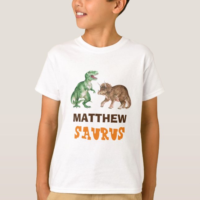Personalisiertes Saurus T-Shirt (Vorderseite)
