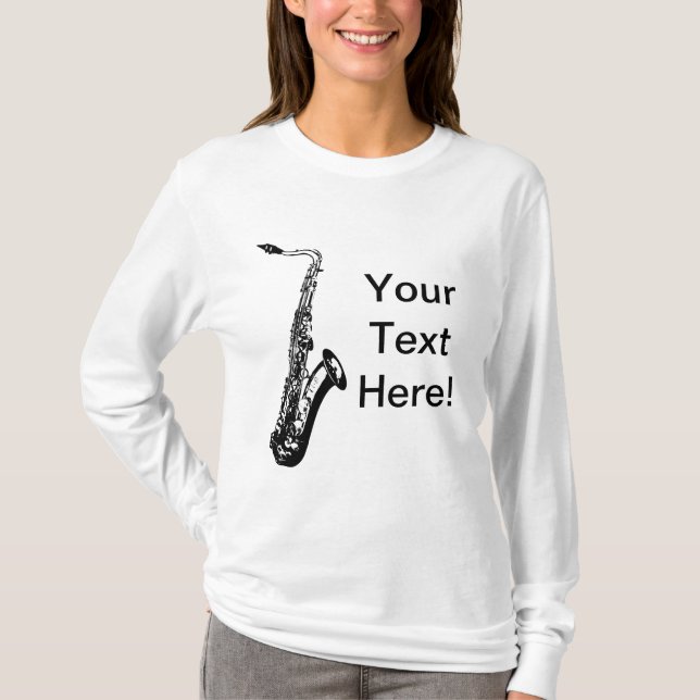 Personalisiertes Saxophon T-Shirt (Vorderseite)