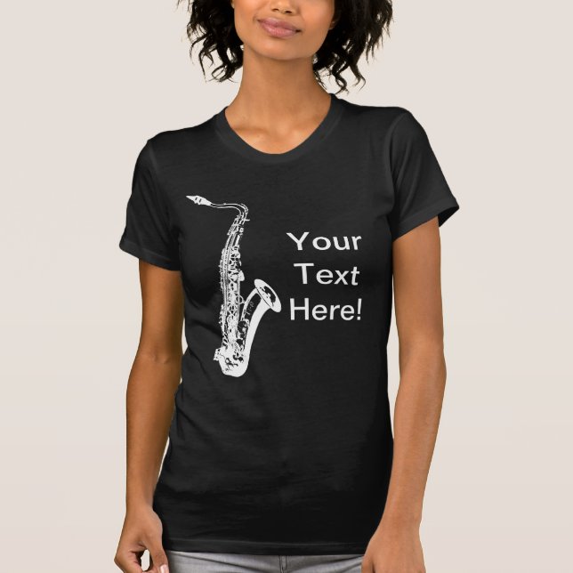 Personalisiertes Saxophon T-Shirt (Vorderseite)