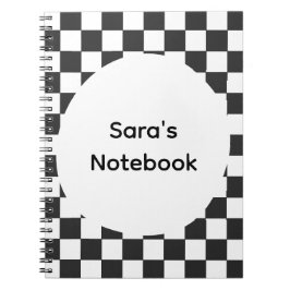 Personalisiertes Schachbrett Spiralnotizbuch  Notizblock