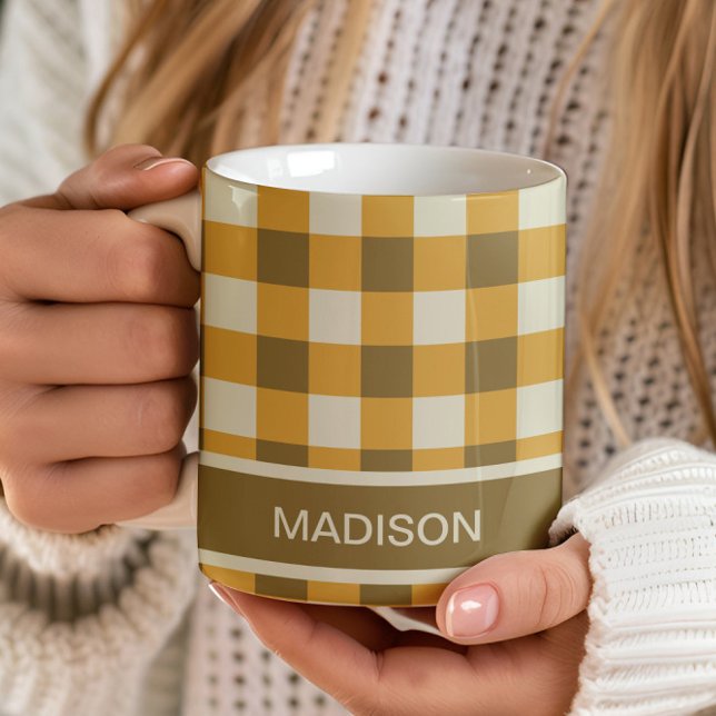Personalisiertes Schachbrettmuster Kaffeetasse (Von Creator hochgeladen)