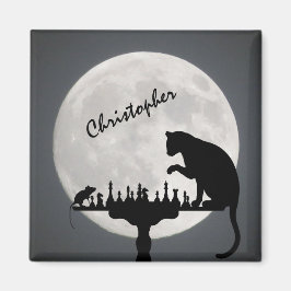 Personalisiertes Schachspiel mit Vollmond Magnet