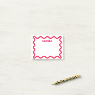 Personalisiertes Schattenmonogramm, anfänglich ros Post-it Klebezettel