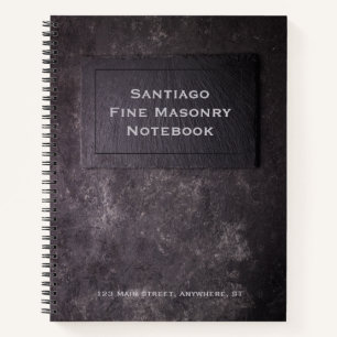 Personalisiertes Schiefer und Stein Notizbuch