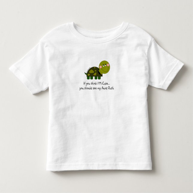 Personalisiertes Schildkrötet-stück Kleinkind Kleinkind T-shirt (Vorderseite)