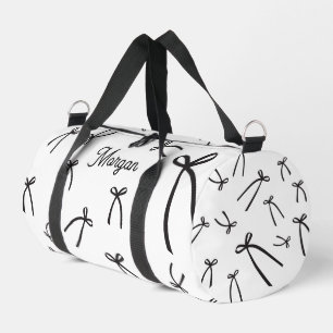 Personalisiertes Schleifenmuster Chic Schwarz & We Duffle Bag