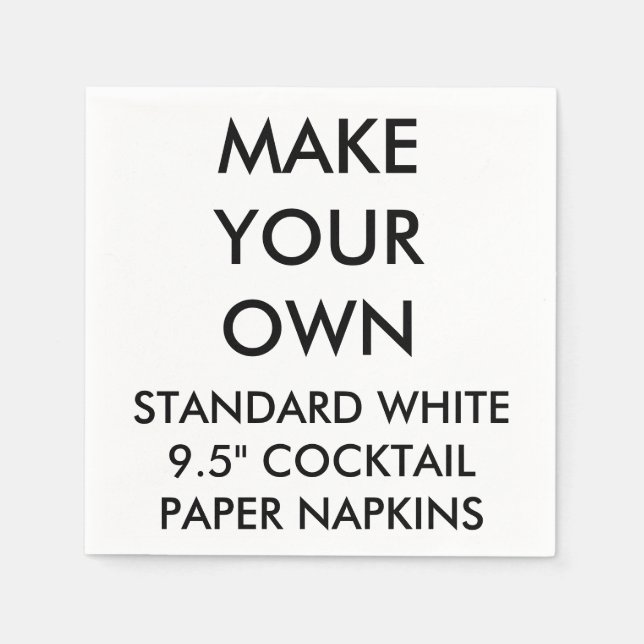 Personalisiertes Schlichtes Cocktailpapier Napkins Serviette (Vorderseite)